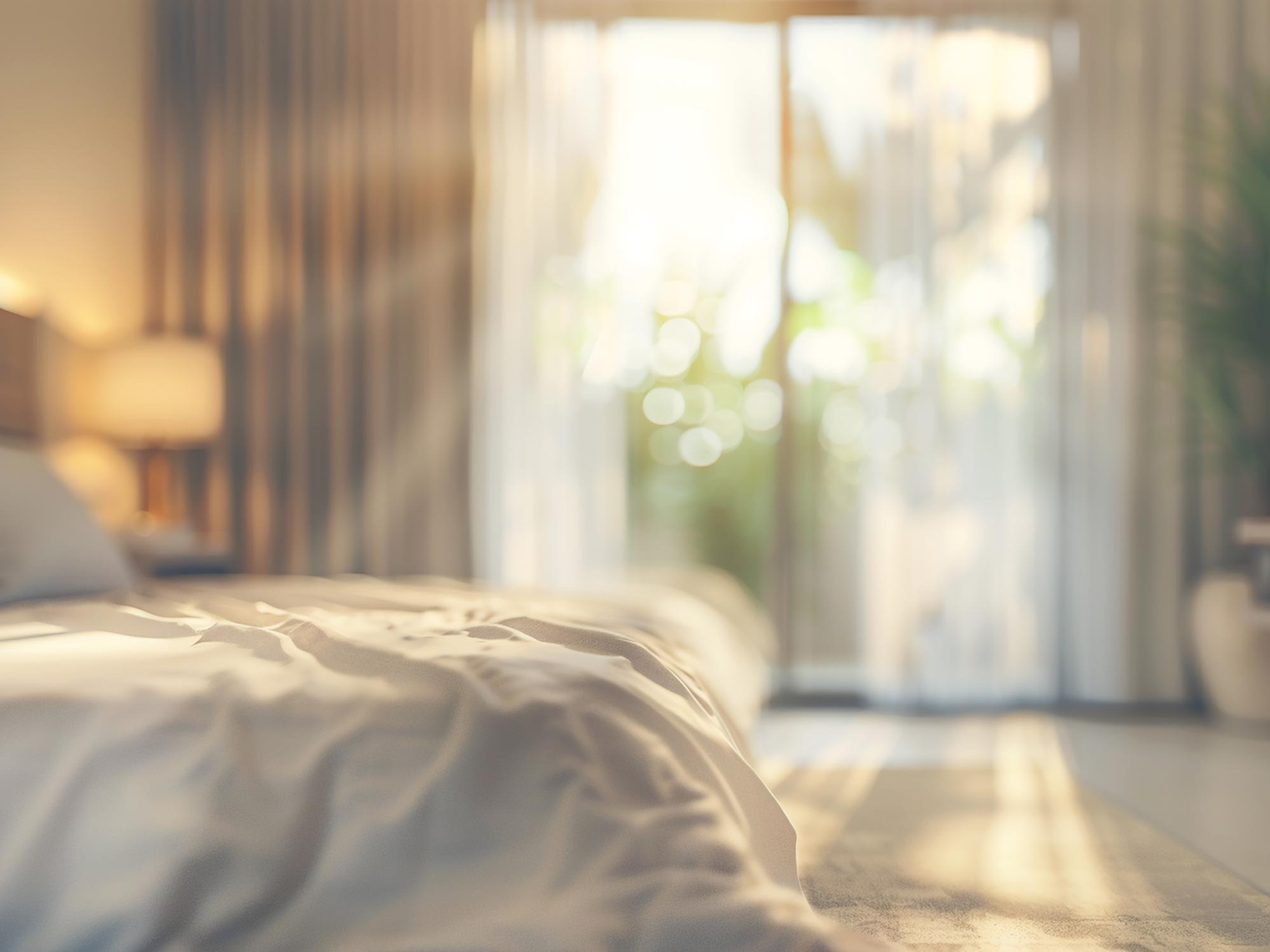 Soft morning bedroom.